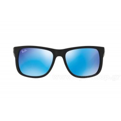 Sunglasses Ray-Ban Justin RB4165 622/55-Blue Flash-Mirror-Black rubber