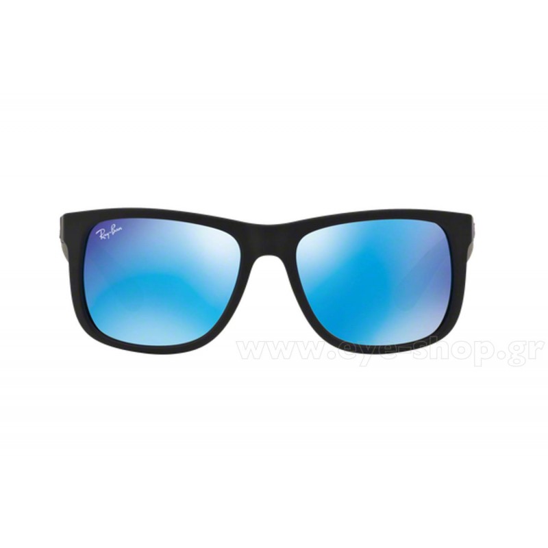 Sunglasses Ray-Ban Justin RB4165 622/55-Blue Flash-Mirror-Black rubber